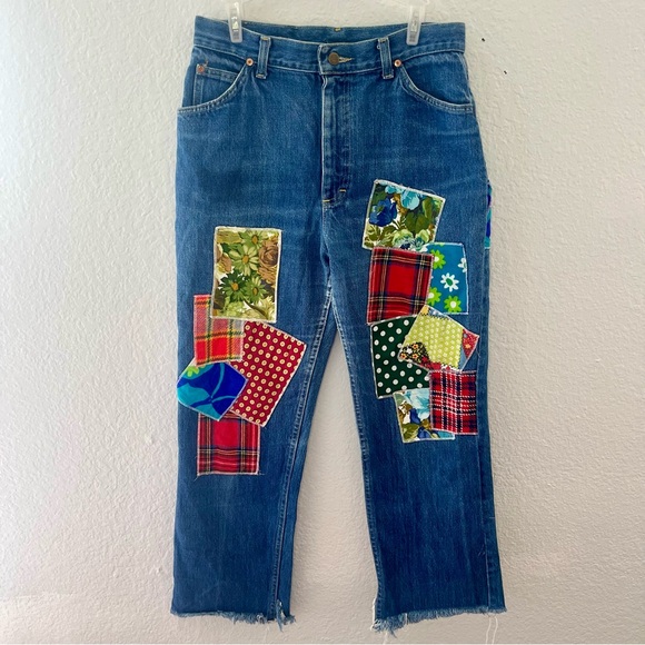 Lee Denim - Lee Vintage Patchwork High Rise Crop Jeans